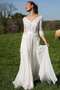 Robe de mariée Dos nu Chiffon Norme Simple Col en V Naturel taille - Page 1