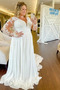 Robe de mariée Col en V Naturel taille Manche Aérienne Fermeture éclair - Page 1