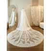 Voile de dentelle de luxe pour mariée, voile de fuite, accessoires de voile de mariage rétro