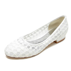 chaussures de mariage en dentelle blanche chaussures de mariage plates