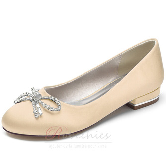 Chaussures de mariage plates boucle strass blanc chaussures de mariage en satin - Page 10