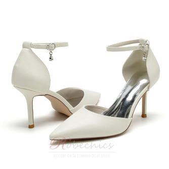 Mariage blanc talons hauts chaussures de mariage en satin de soie - Page 1