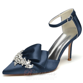 Noeud en satin avec talons aiguilles chaussures de princesse chaussures de mariage - Page 14