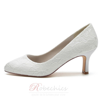 Chaussures de mariage en dentelle blanc talons hauts plate-forme sandales chaussures de banquet chaussures de mariée - Page 3