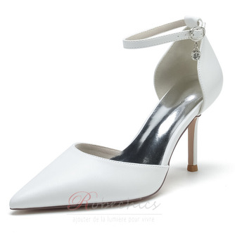 Mariage blanc talons hauts chaussures de mariage en satin de soie - Page 6