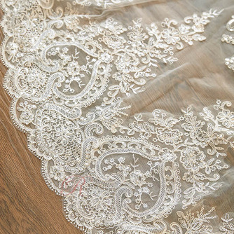 Voile de dentelle de luxe pour mariée, voile de fuite, accessoires de voile de mariage rétro - Page 6