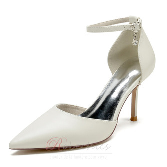 Mariage blanc talons hauts chaussures de mariage en satin de soie - Page 7