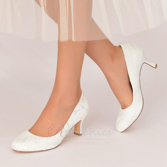 Chaussures de mariage en dentelle blanc talons hauts plate-forme sandales chaussures de banquet chaussures de mariée - Page 2