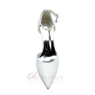 Mariage blanc talons hauts chaussures de mariage en satin de soie - Page 5