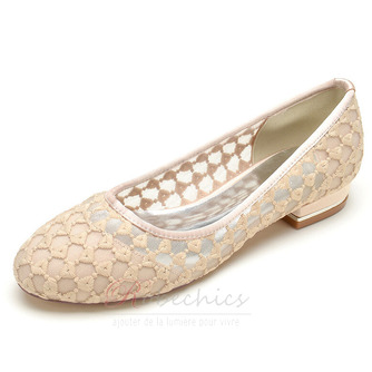 chaussures de mariage en dentelle blanche chaussures de mariage plates - Page 6