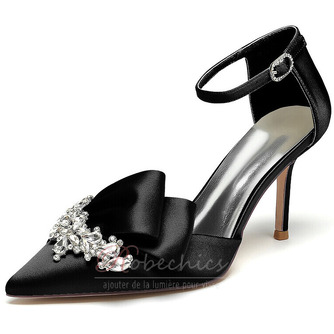 Noeud en satin avec talons aiguilles chaussures de princesse chaussures de mariage - Page 11