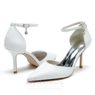 Mariage blanc talons hauts chaussures de mariage en satin de soie - Page 2