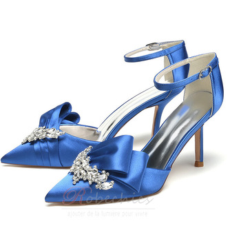 Noeud en satin avec talons aiguilles chaussures de princesse chaussures de mariage - Page 7