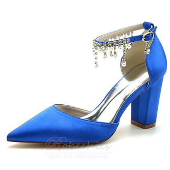 Pointu strass chaussures femmes mariage talons aiguilles chaussures de demoiselle d'honneur - Page 5