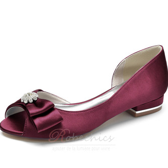 Chaussures de mariage, plus la taille des chaussures simples bow sandales de fête en satin - Page 10