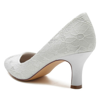 Chaussures de mariage en dentelle blanc talons hauts plate-forme sandales chaussures de banquet chaussures de mariée - Page 4