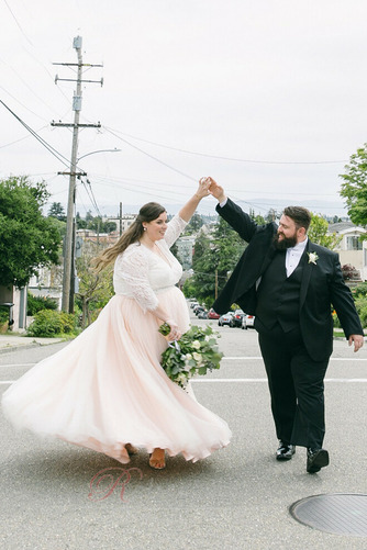 Robe de mariée Elégant Pomme Naturel taille Manche Aérienne Automne - Page 3