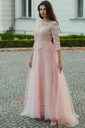 Robe de Soirée Dos nu Luxueux Tulle Au Drapée Naturel taille Manche Aérienne - Page 4