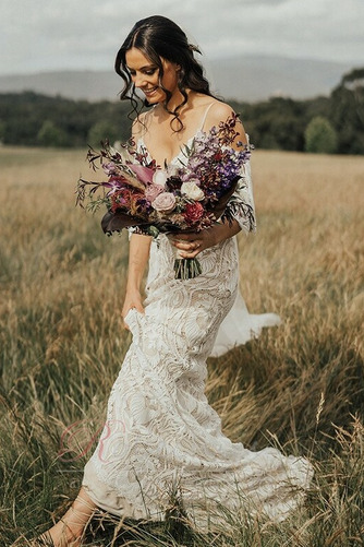 Robe de mariée Tissu Dentelle Automne Décolleté Dans le Dos Jardin - Page 1