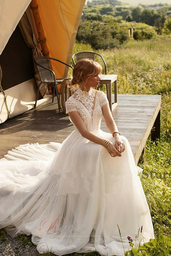 Robe de mariée Dos nu Epurée Mancheron Tulle Plage a ligne - Page 3