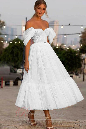 Robe de mariée Épaule Dégagée Sans Manches Tulle Chic Triangle Inversé - Page 1