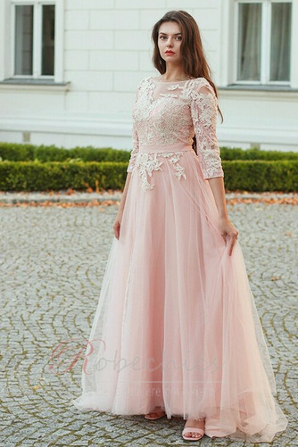 Robe de Soirée Dos nu Luxueux Tulle Au Drapée Naturel taille Manche Aérienne - Page 1