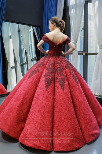 Robe de Bal Pomme Train de balayage Formelle Mancheron Au Drapée - Page 2